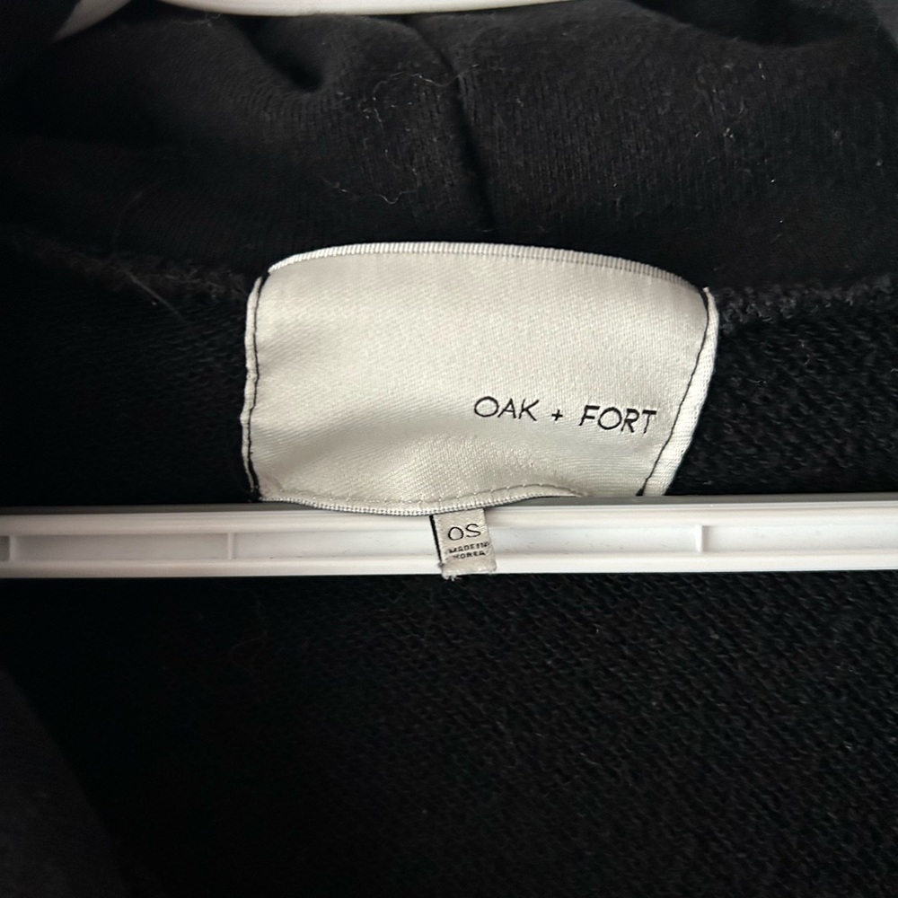 OAK + FORT Black fleece jacket - Picture 2 of 6